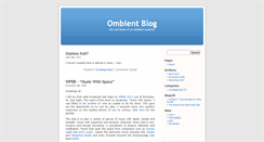 Desktop Screenshot of blog.ombient.com