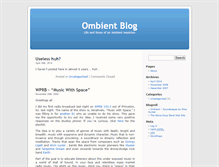 Tablet Screenshot of blog.ombient.com